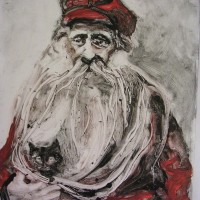 Santa Claus
monoprint    11"x14"