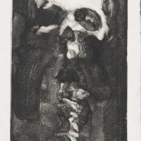 Skull 1
monoprint    3"x7"